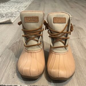 Sperry Beige and Tan Duck Boots